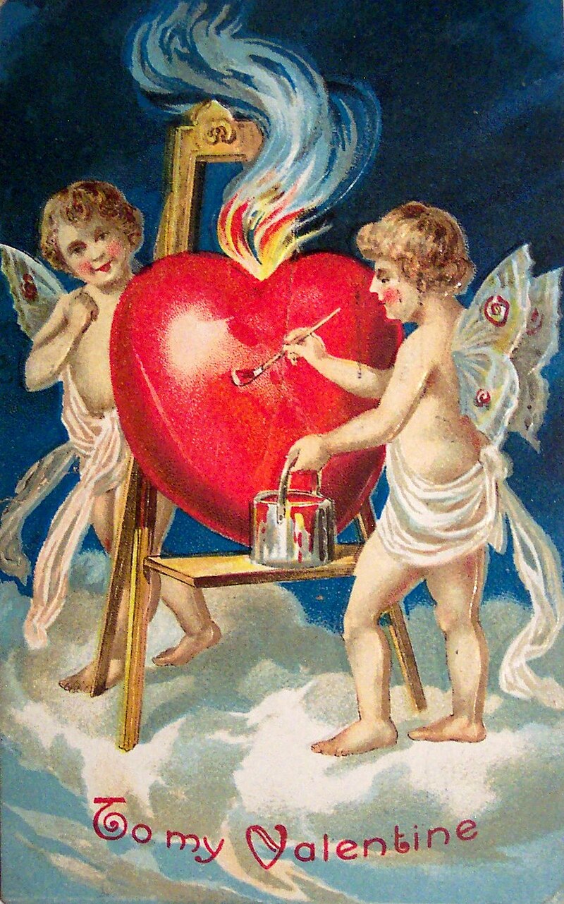 Old traditional valentines card.